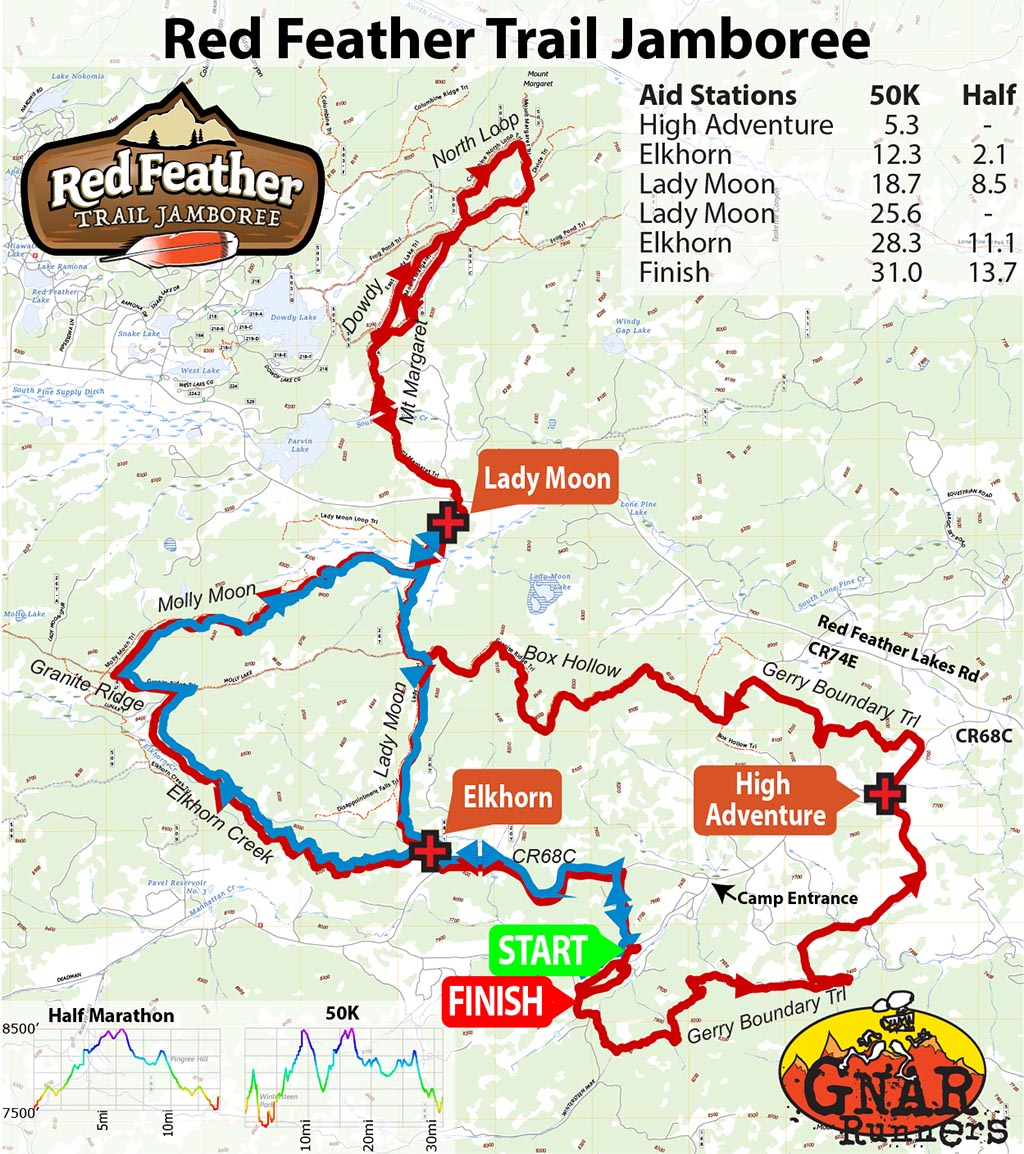 Red Feather Trail Jamboree Map
