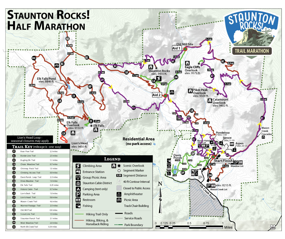 Staunton Rocks! Half Marathon Map