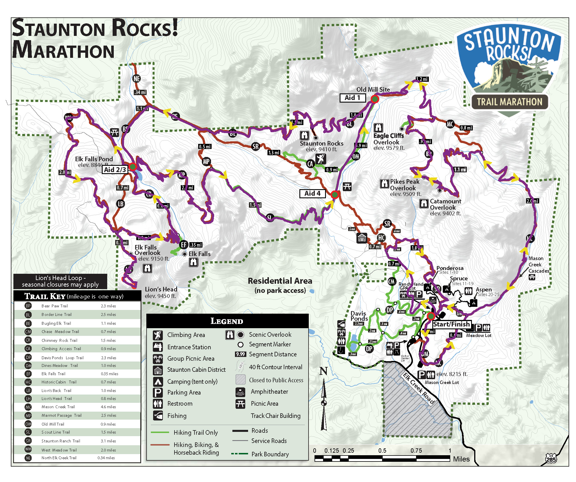 Staunton Rocks! Marathon Map